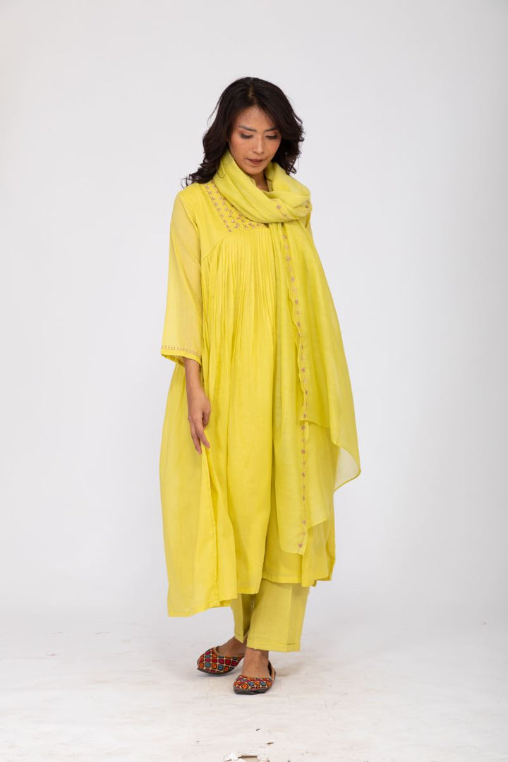 AMALTAAS OCHRE KURTA SET