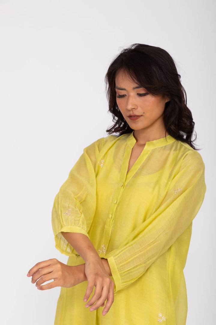 AMALTAAS OCHRE KURTA SET-2