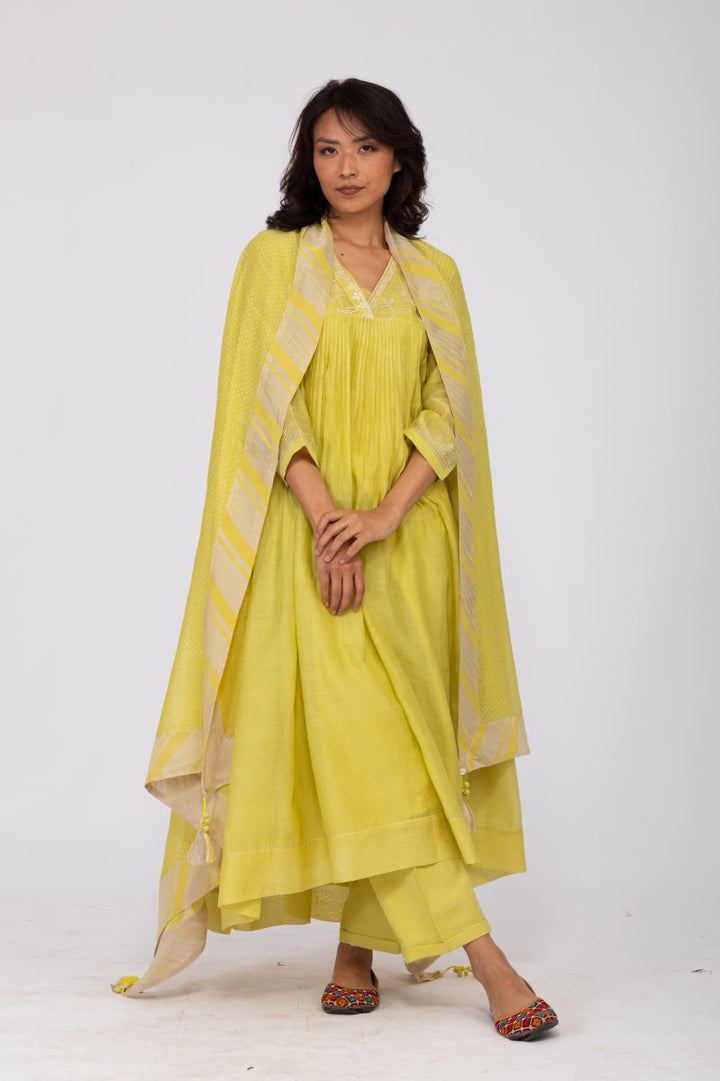 AMALTAAS OCHRE KURTA SET-3