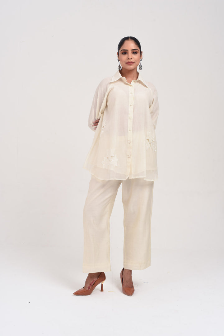 MIRAYA TUNIC SET ECRU