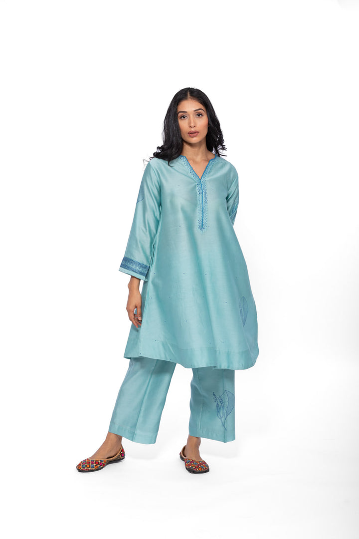 ROSETTE TEAL LILY GABA TUNIC SET 21