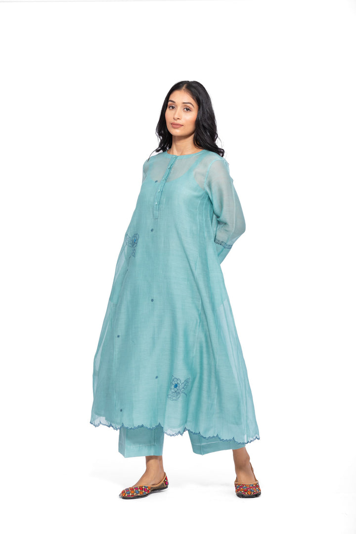 ROSETTE TEAL LILY INK GABA TUNIC SET 12
