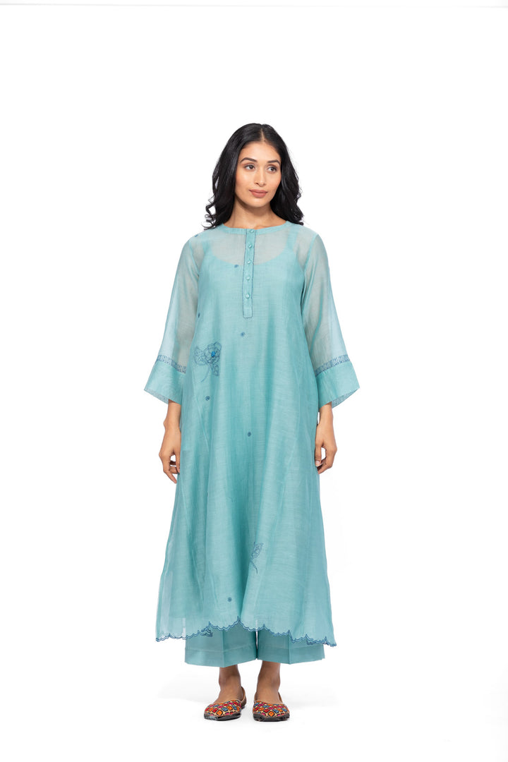ROSETTE TEAL LILY INK GABA TUNIC SET 12