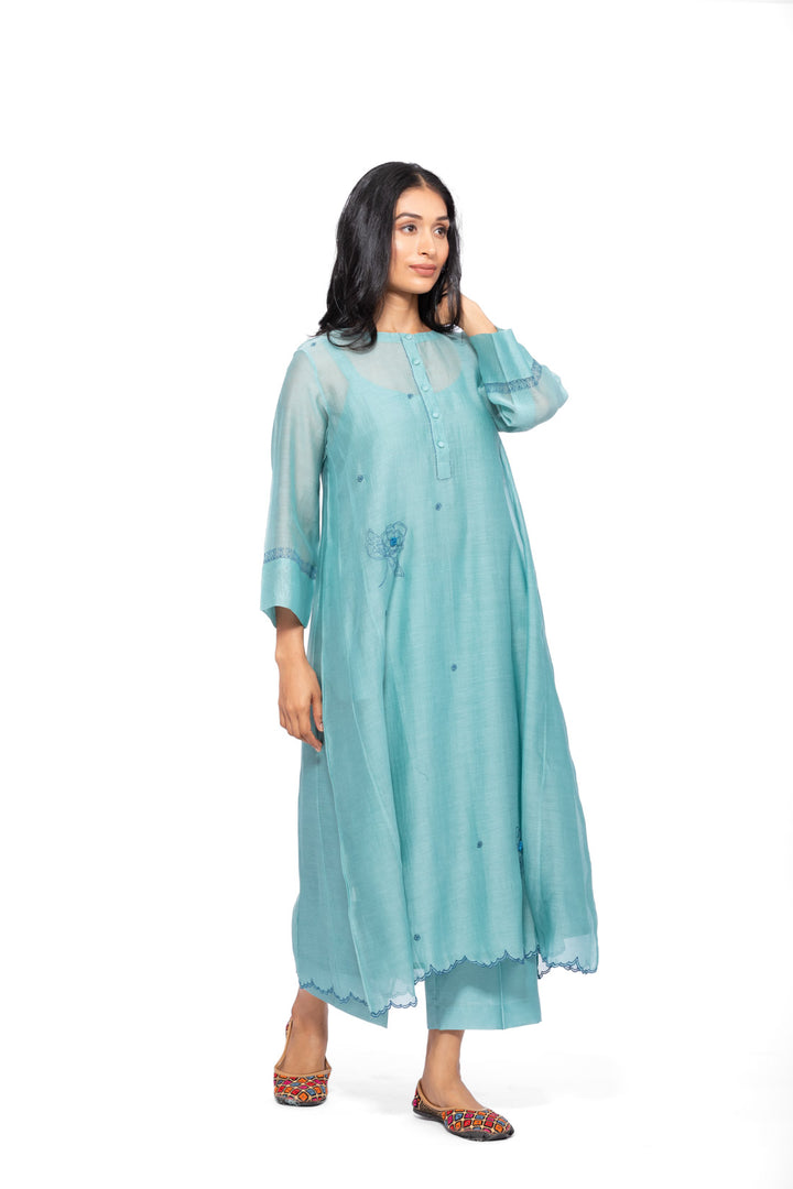 ROSETTE TEAL LILY INK GABA TUNIC SET 12