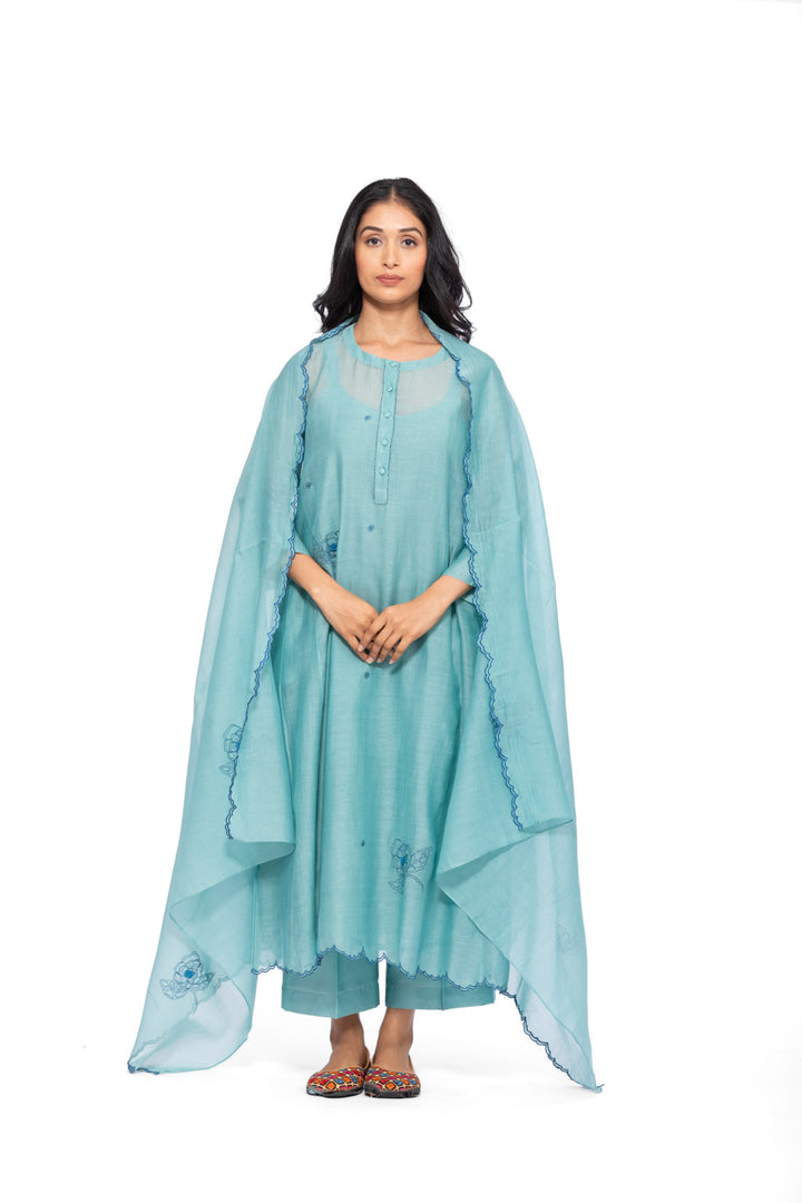 ROSETTE TEAL LILY INK GABA TUNIC SET 12