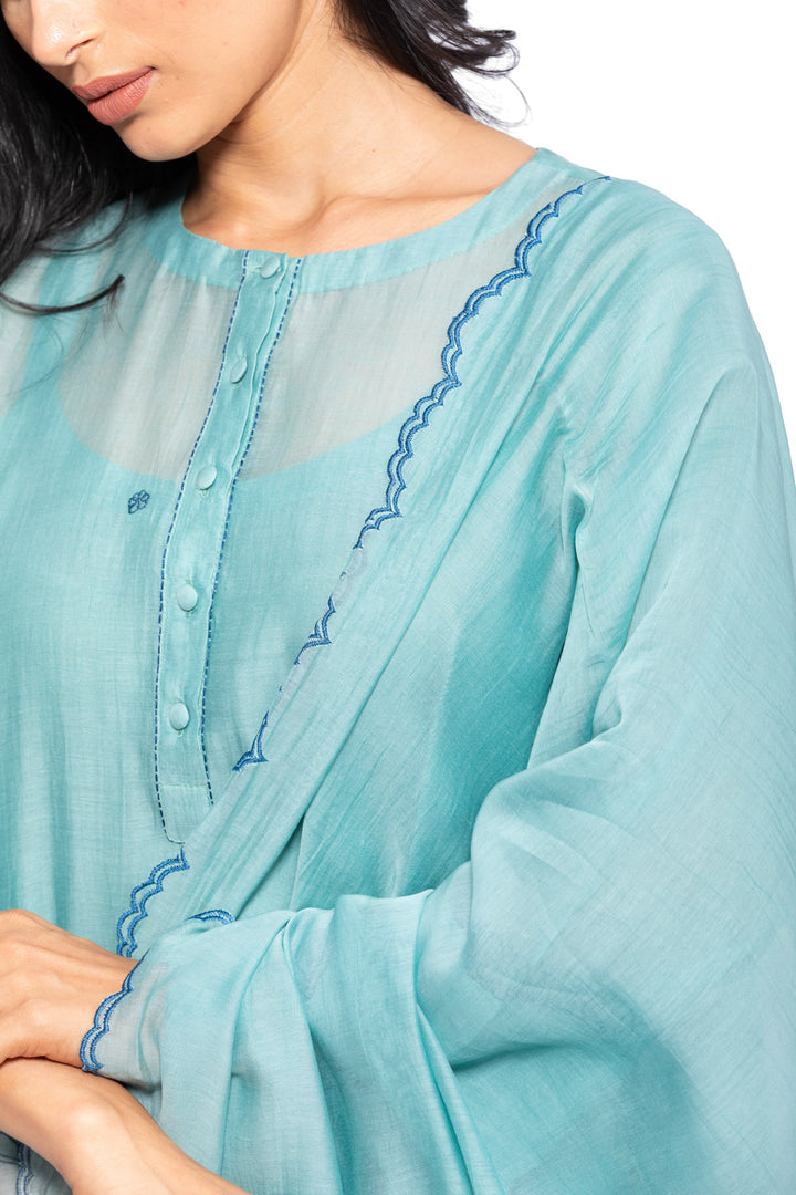 ROSETTE TEAL LILY INK GABA TUNIC SET 12