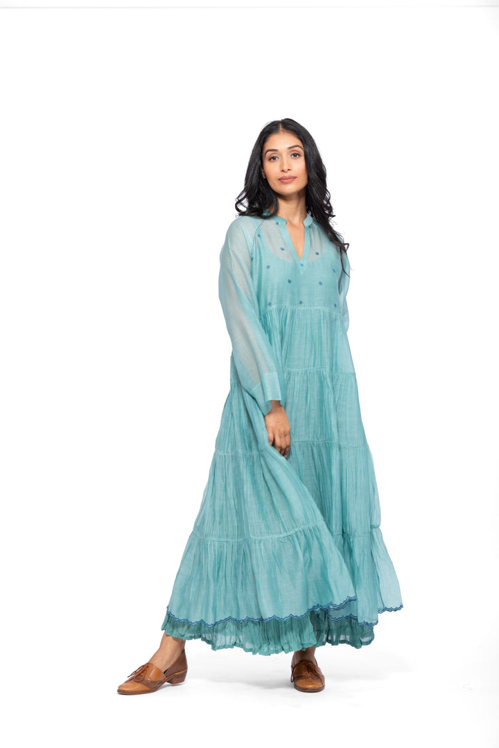 ROSETTE TEAL LILY INK RAYA DRESS 6