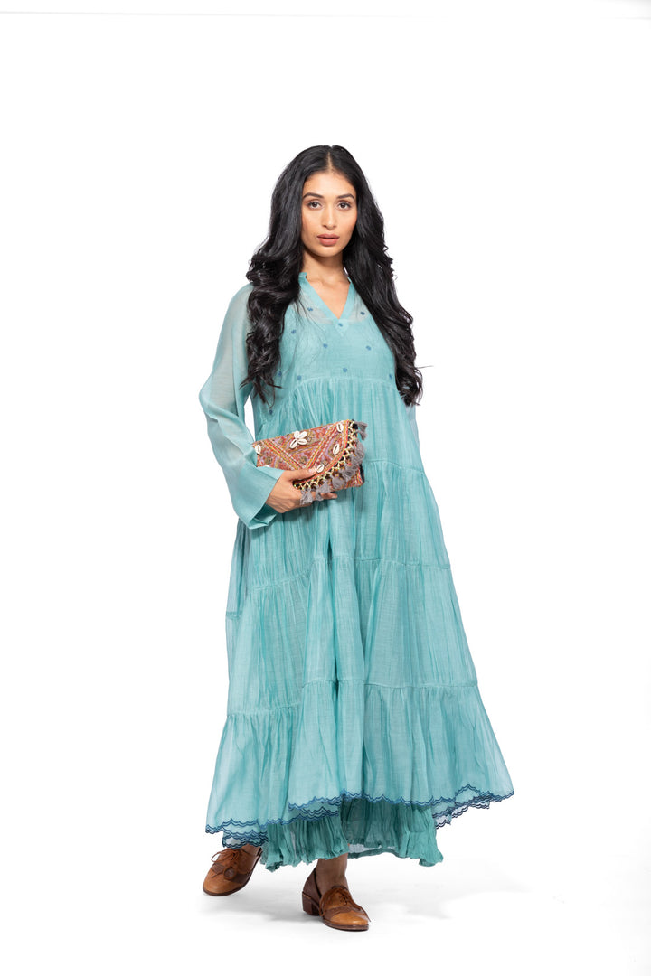 ROSETTE TEAL LILY INK RAYA DRESS 6