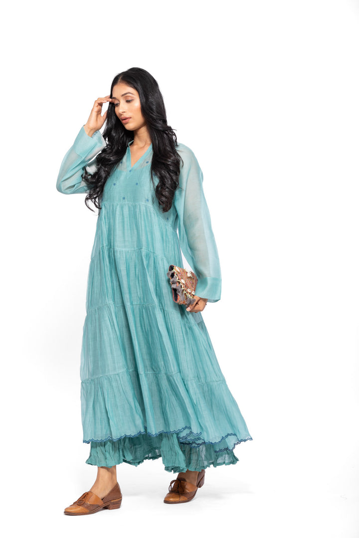 ROSETTE TEAL LILY INK RAYA DRESS 6