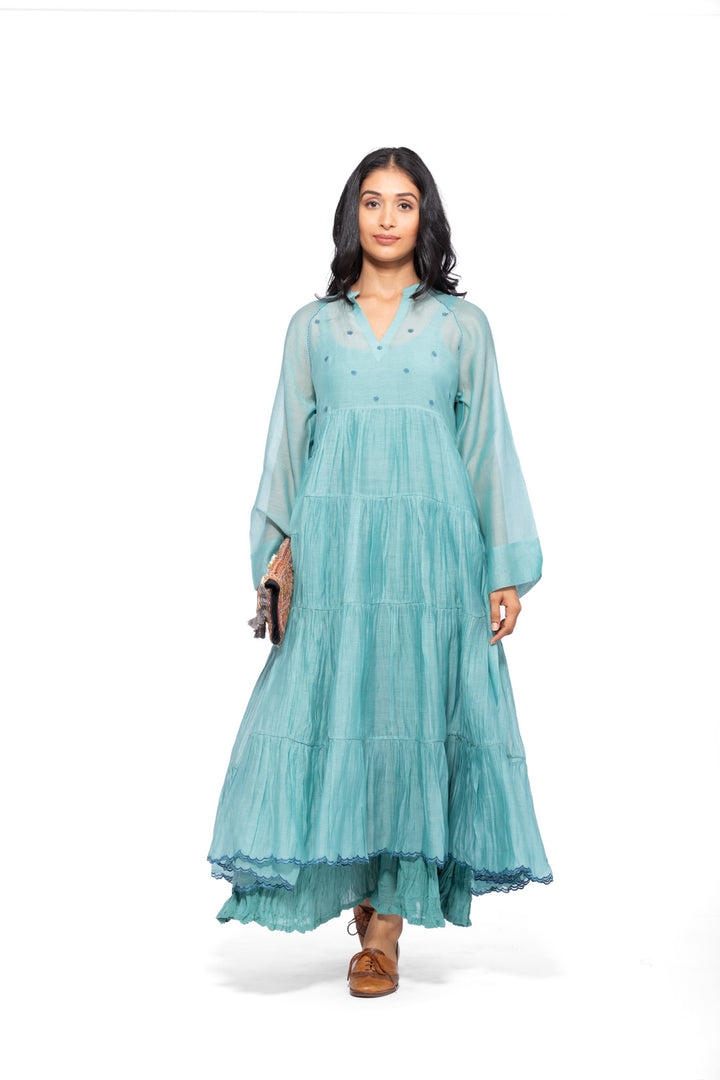 ROSETTE TEAL LILY INK RAYA DRESS 6