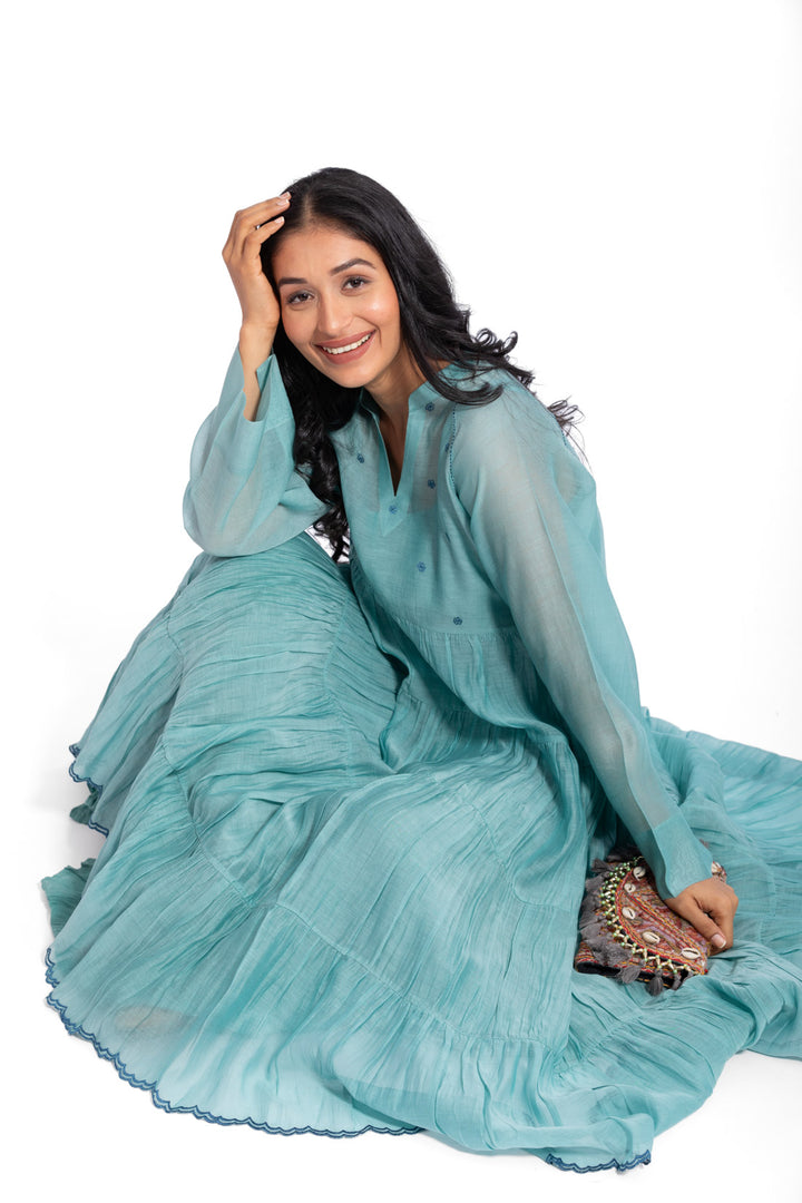 ROSETTE TEAL LILY INK RAYA DRESS 6