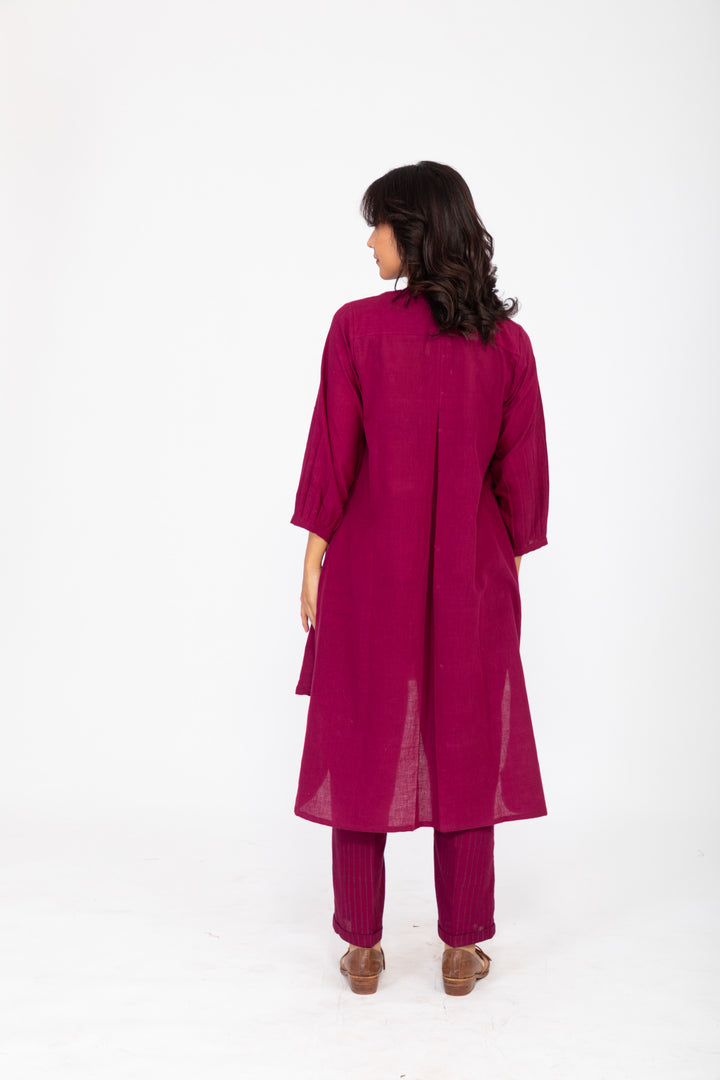 ASSYMETRIC PURPLE ROSEWOOD CO-ORD SET SET-2