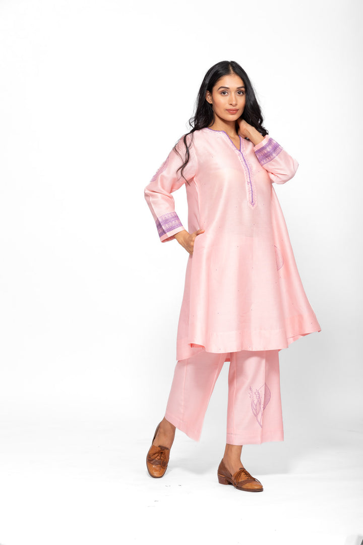 ROSETTE PINK LILY GABA TUNIC SET 1