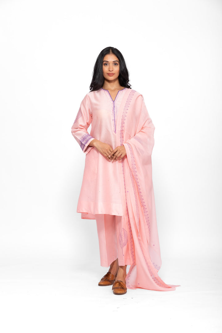 ROSETTE PINK LILY GABA TUNIC SET 1