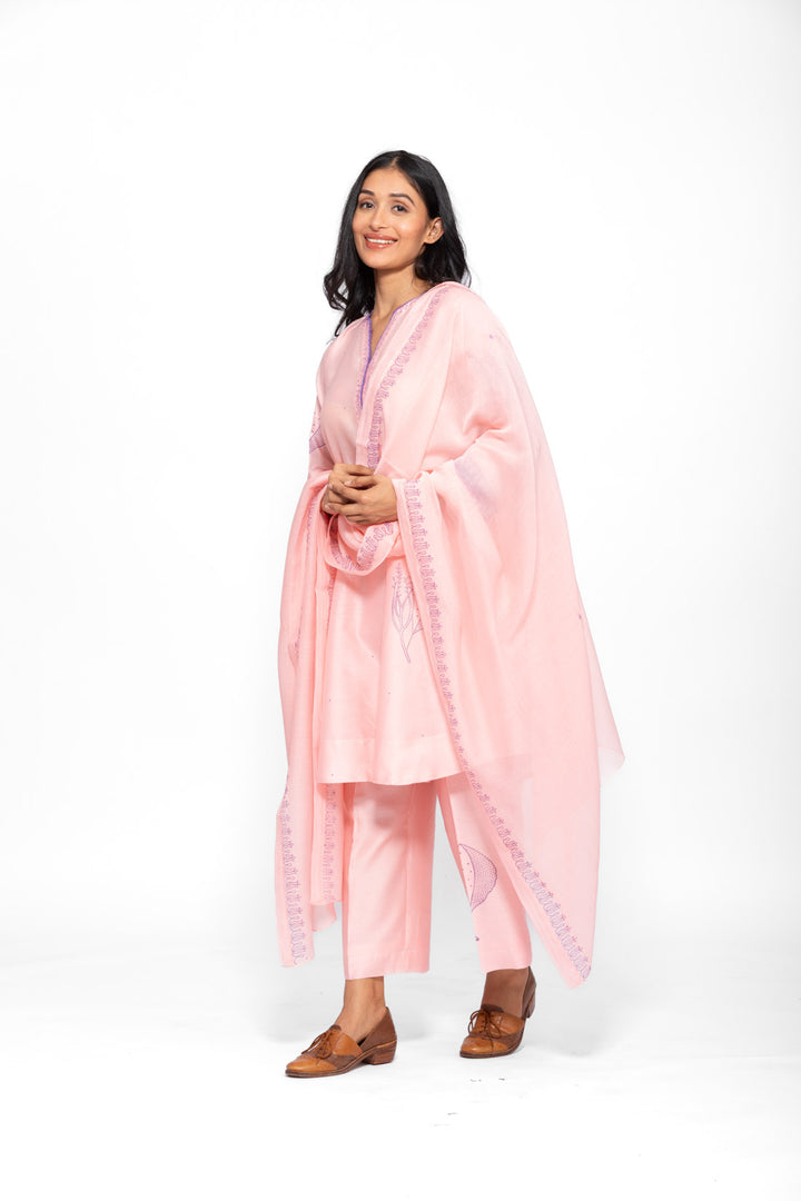 ROSETTE PINK LILY GABA TUNIC SET 1