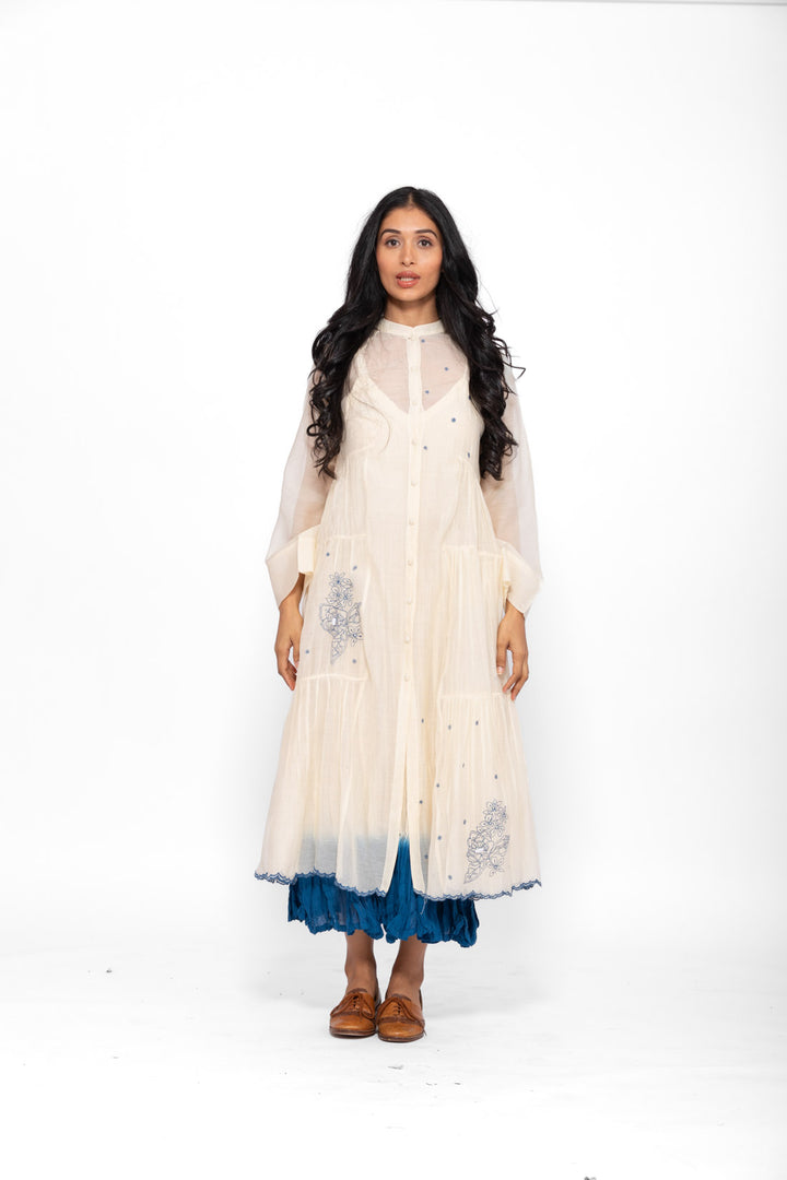 ROSETTE BLUE AND WHITE LILY RAYA DRESS 1