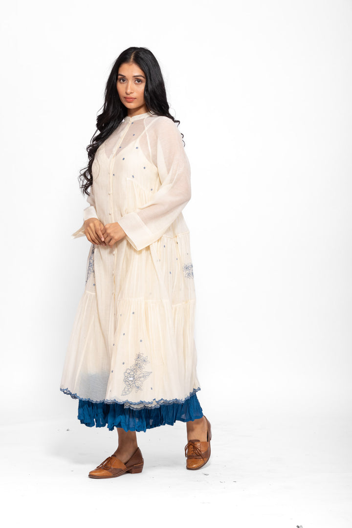 ROSETTE BLUE AND WHITE LILY RAYA DRESS 1