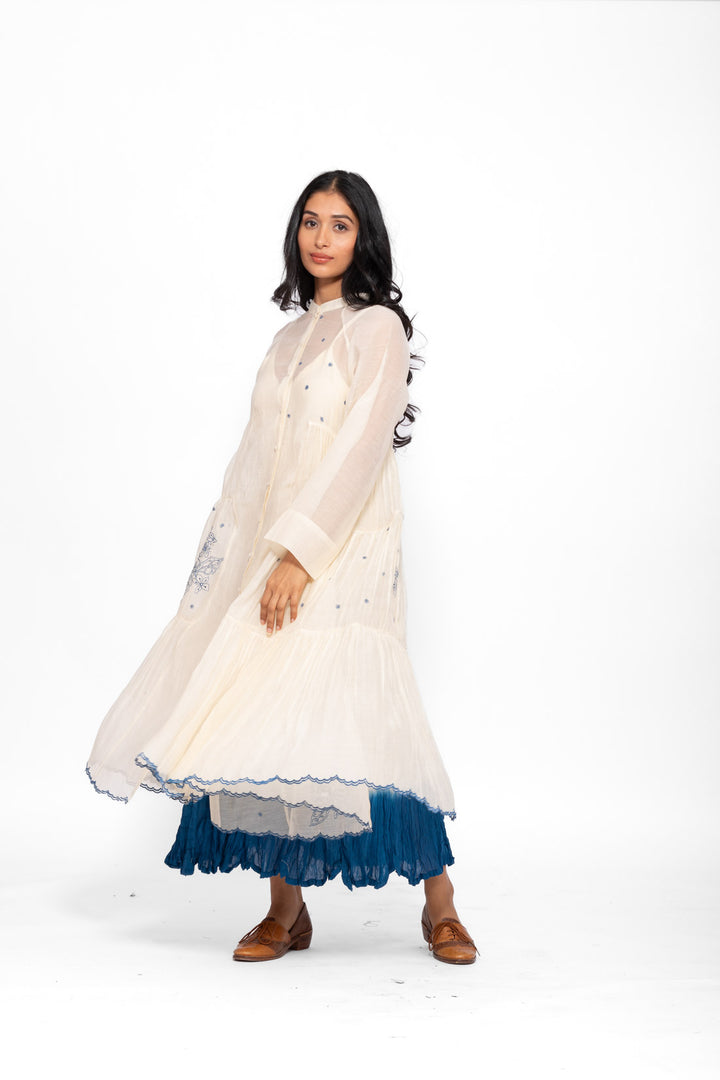 ROSETTE BLUE AND WHITE LILY RAYA DRESS 1