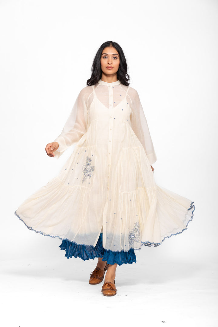 ROSETTE BLUE AND WHITE LILY RAYA DRESS 1