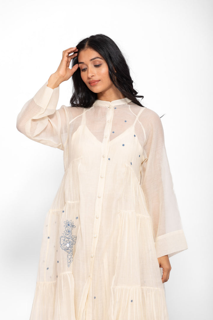 ROSETTE BLUE AND WHITE LILY RAYA DRESS 1