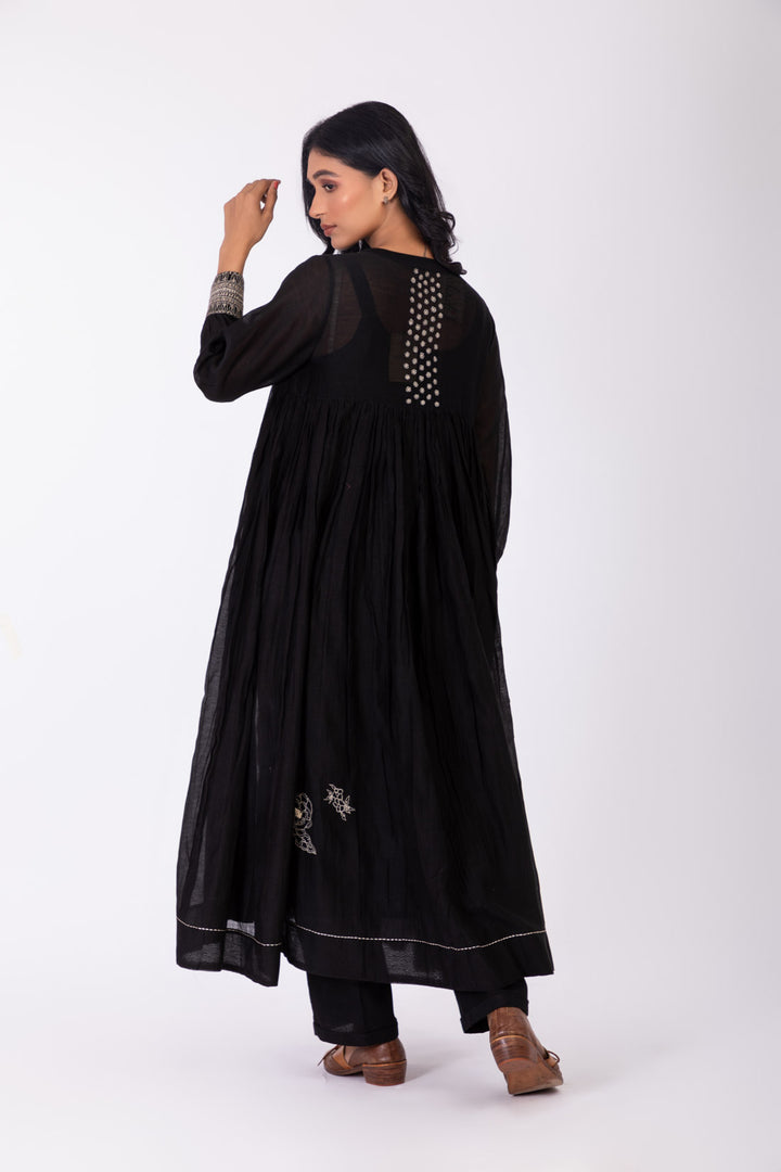 ROSETTE BLACK CHARCOAL INK JACKET CO-ORD SET