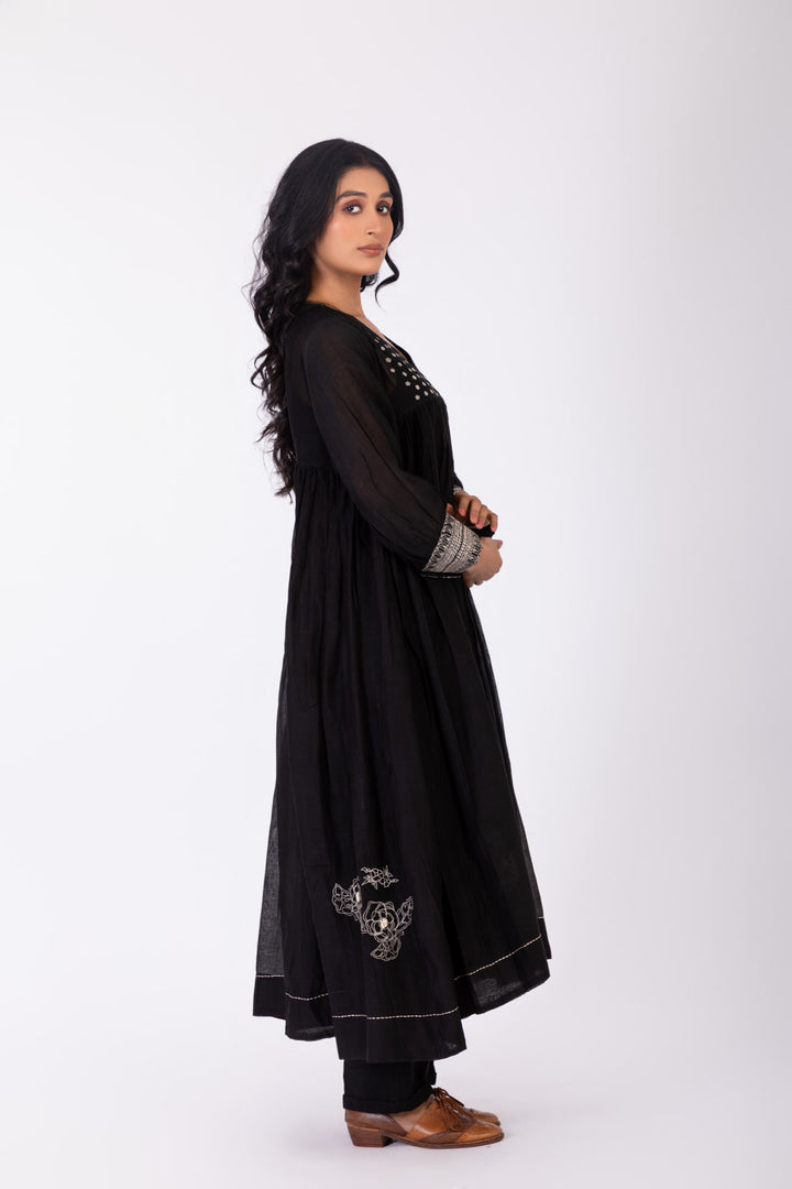 ROSETTE BLACK CHARCOAL INK JACKET CO-ORD SET