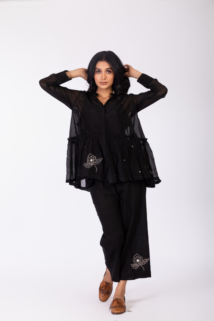 ROSETTE BLACK CHARCOAL INK CO-ORD SET