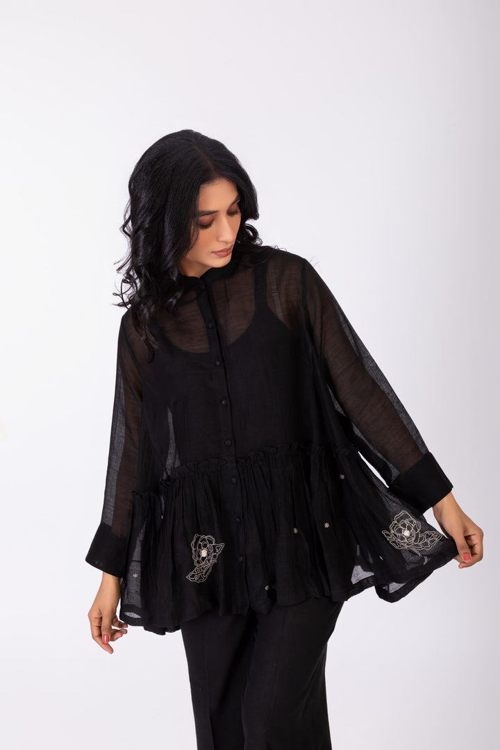 ROSETTE BLACK CHARCOAL INK CO-ORD SET
