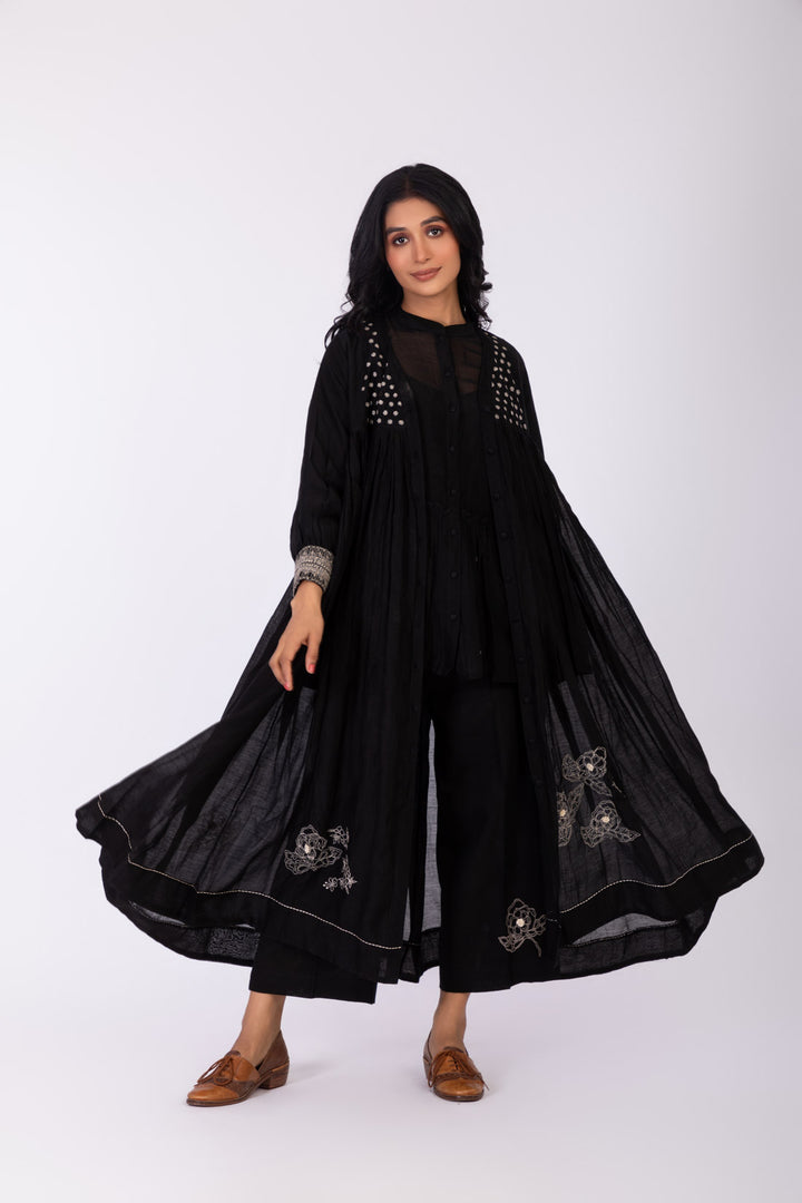 ROSETTE BLACK CHARCOAL INK JACKET