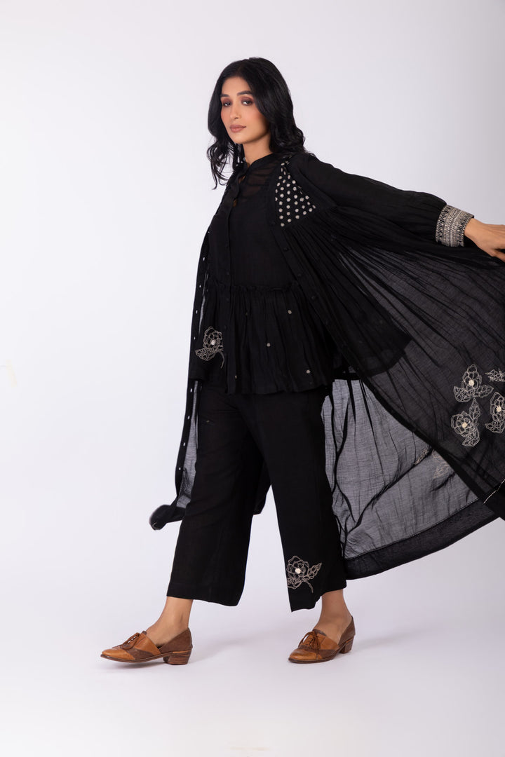 ROSETTE BLACK CHARCOAL INK JACKET