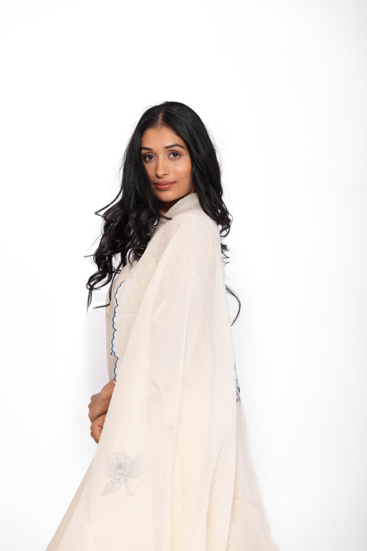 ROSETTE BLUE WHITE LILY TUNIC SET 4