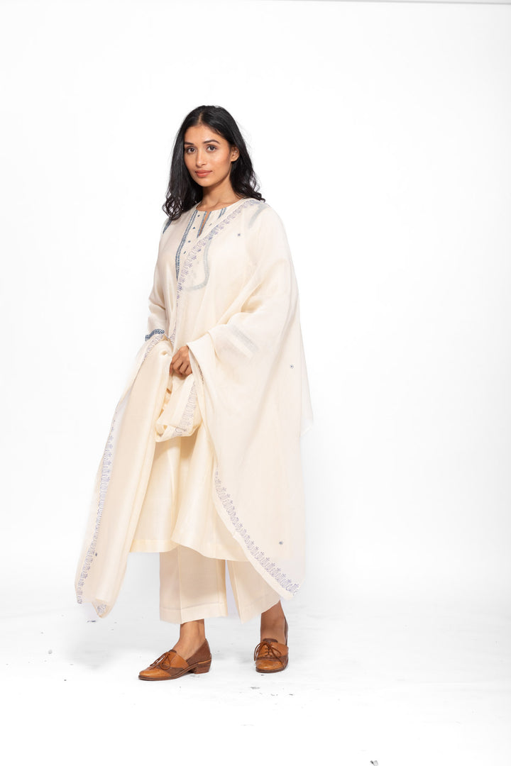 ROSETTE BLUE WHITE LILY GABA TUNIC SET 5