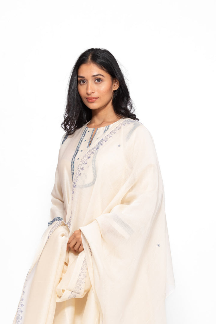 ROSETTE BLUE WHITE LILY GABA TUNIC SET 5