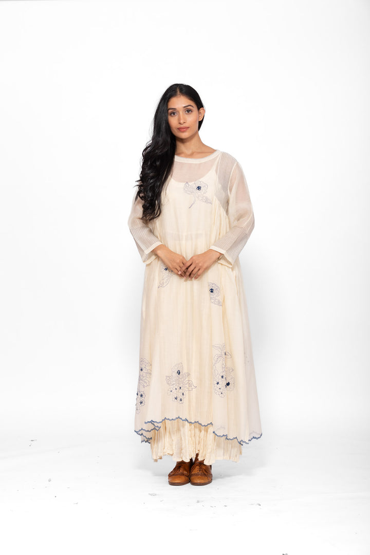 ROSETTE BLUE AND WHITE LILY RAYA DRESS 2