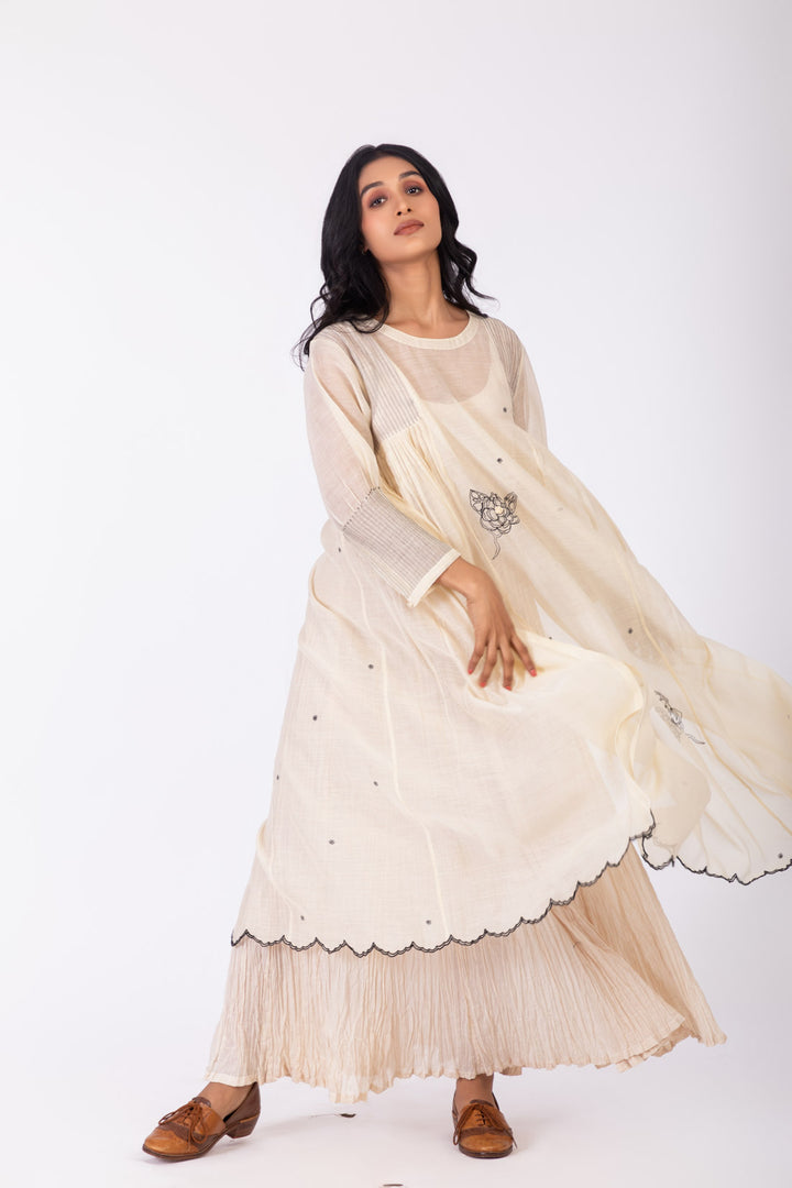 ROSETTE WHITE LILY INK CHICAGO DRESS