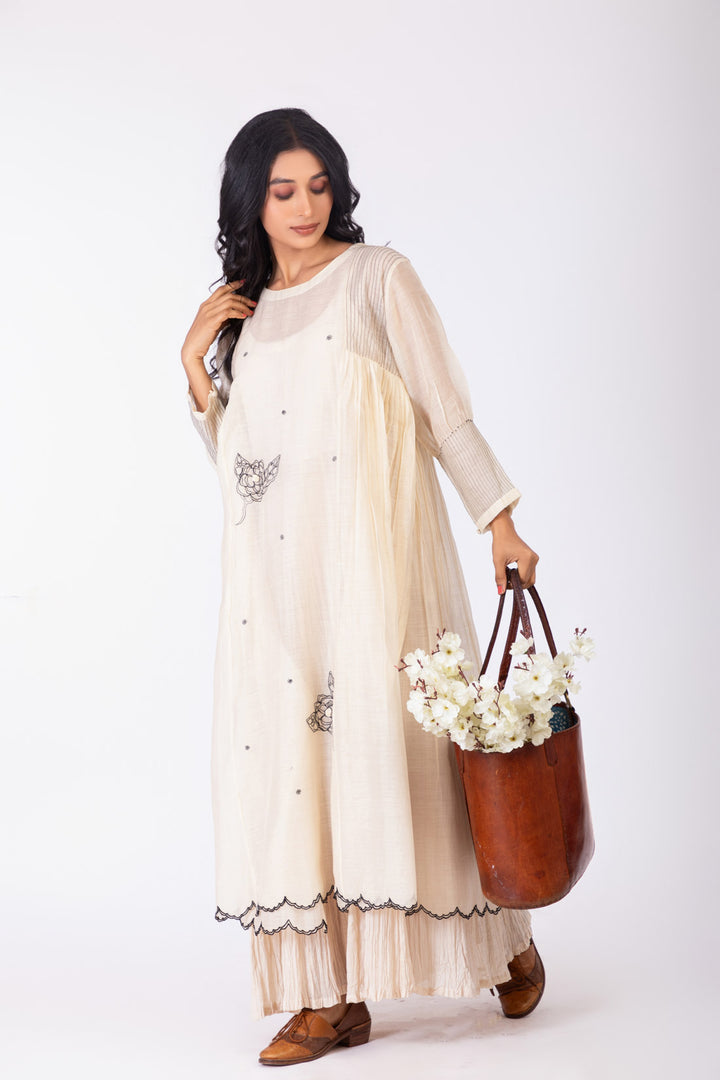 ROSETTE WHITE LILY INK CHICAGO DRESS