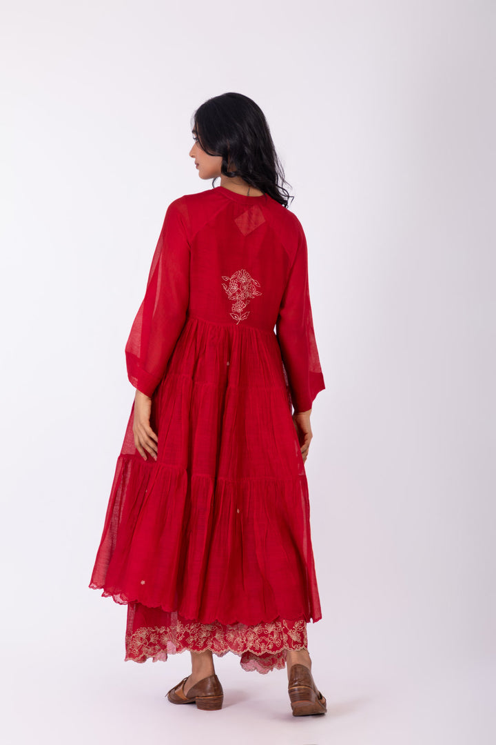 ROSETTE CRIMSON INK MONOROE DRESS