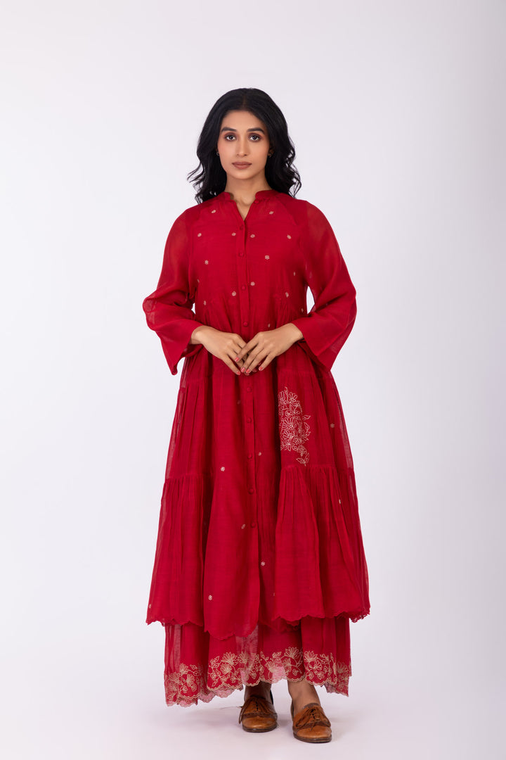 ROSETTE CRIMSON INK MONOROE DRESS