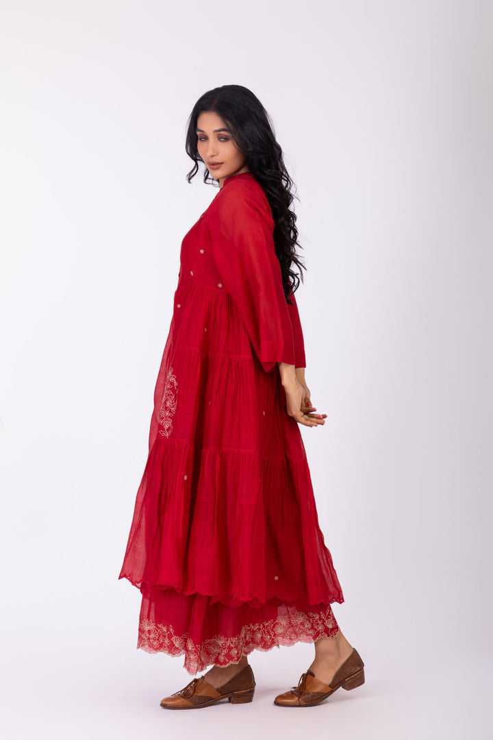 ROSETTE CRIMSON INK MONOROE DRESS