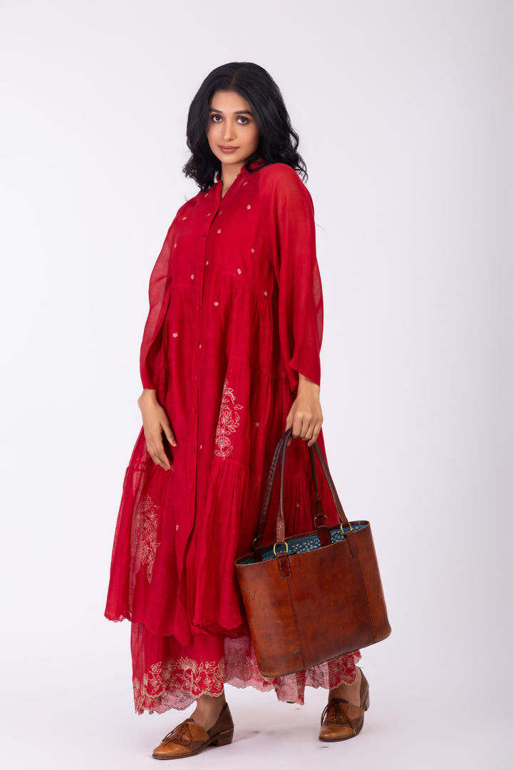 ROSETTE CRIMSON INK MONOROE DRESS