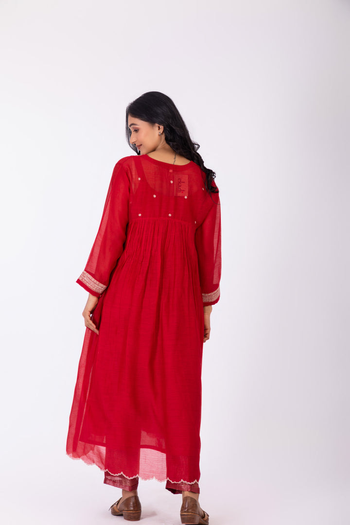 ROSETTE CRIMSON INK GABA TUNIC SET