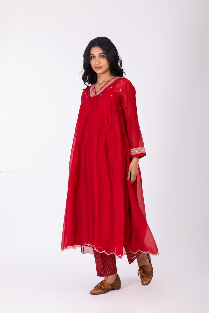 ROSETTE CRIMSON INK GABA TUNIC SET