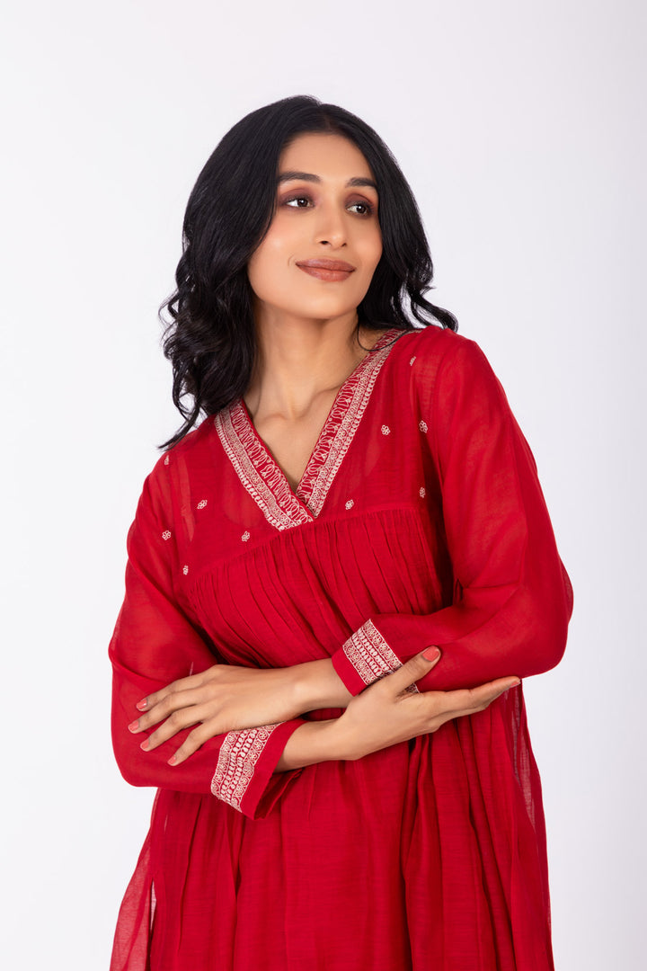 ROSETTE CRIMSON INK GABA TUNIC SET