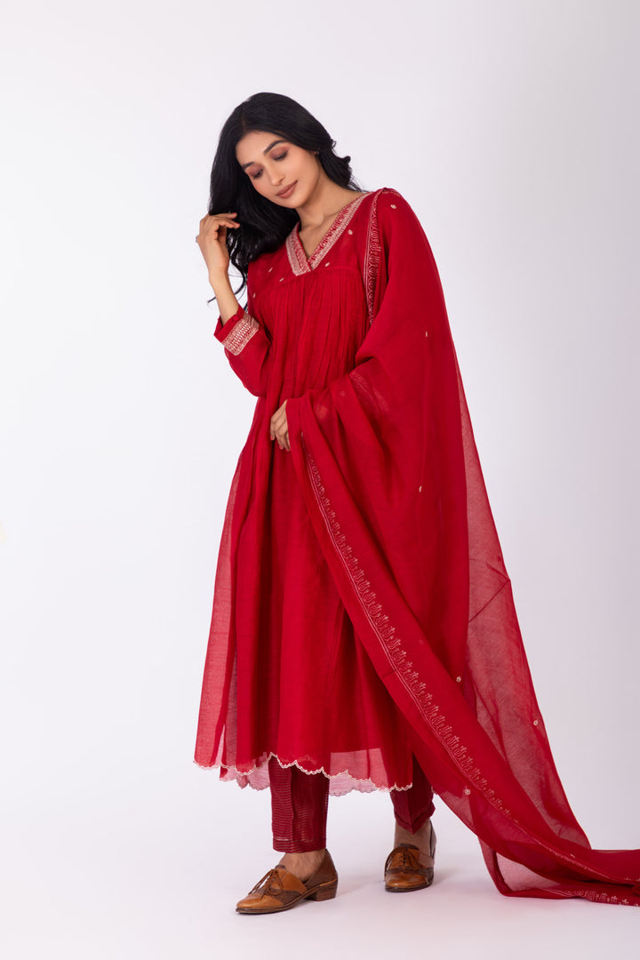 ROSETTE CRIMSON INK GABA TUNIC SET