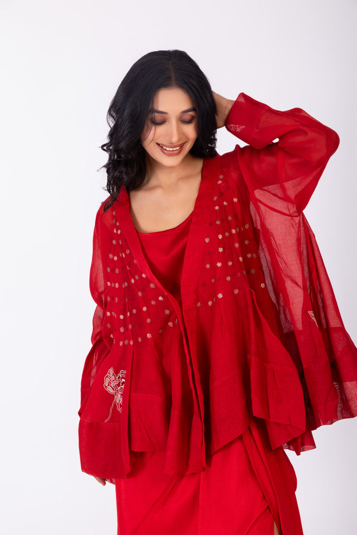 ROSETTE CRIMSON INK JACKET SET