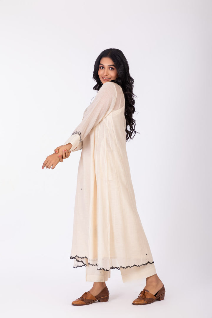 ROSETTE WHITE LILY INK GABA TUNIC SET