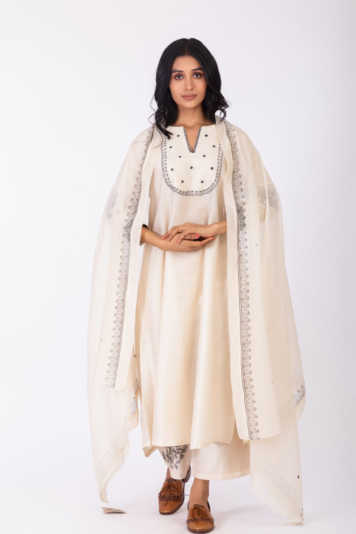 ROSETTE WHITE LILY INK GABA KALI TUNIC SET
