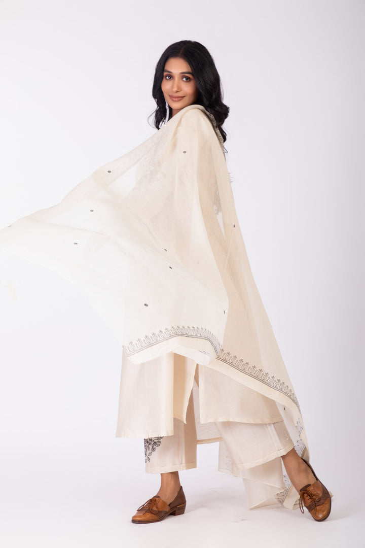 ROSETTE WHITE LILY INK GABA KALI TUNIC SET