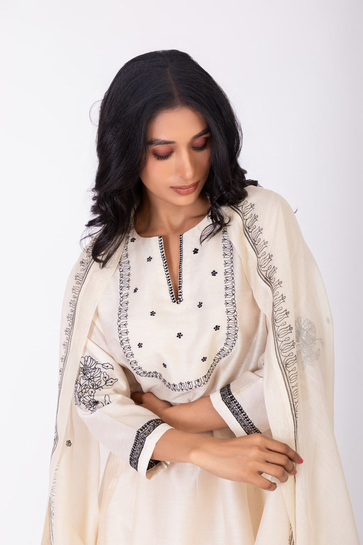 ROSETTE WHITE LILY INK GABA KALI TUNIC SET