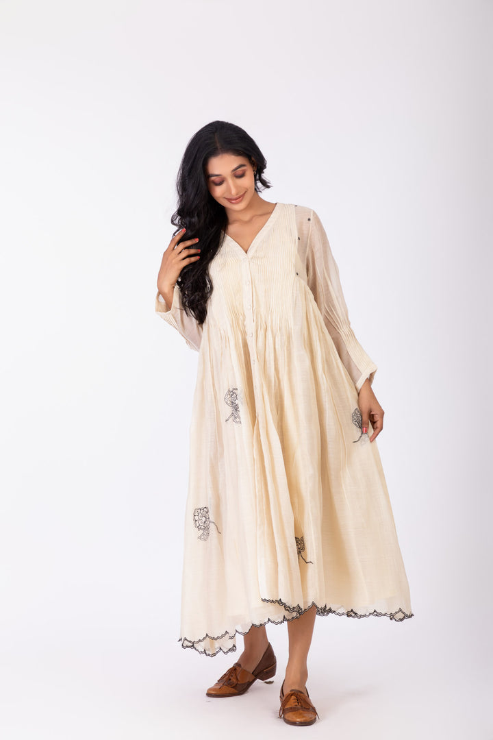 ROSETTE WHITE LILY INK MONOROE DRESS